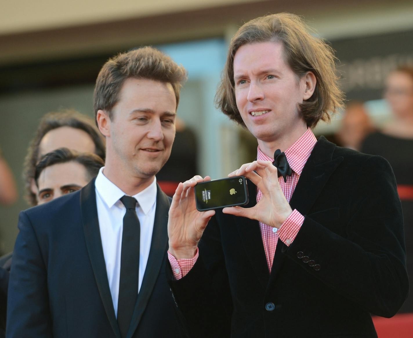 Ed Norton, left, and Wes Anderson arrive for the screening of 'Moonrise Kingdom' for the opening of 65th Cannes Film Festival, in Cannes, France on May 16, 2012. (Ammar Abd Rabbo/Abaca Press/MCT)