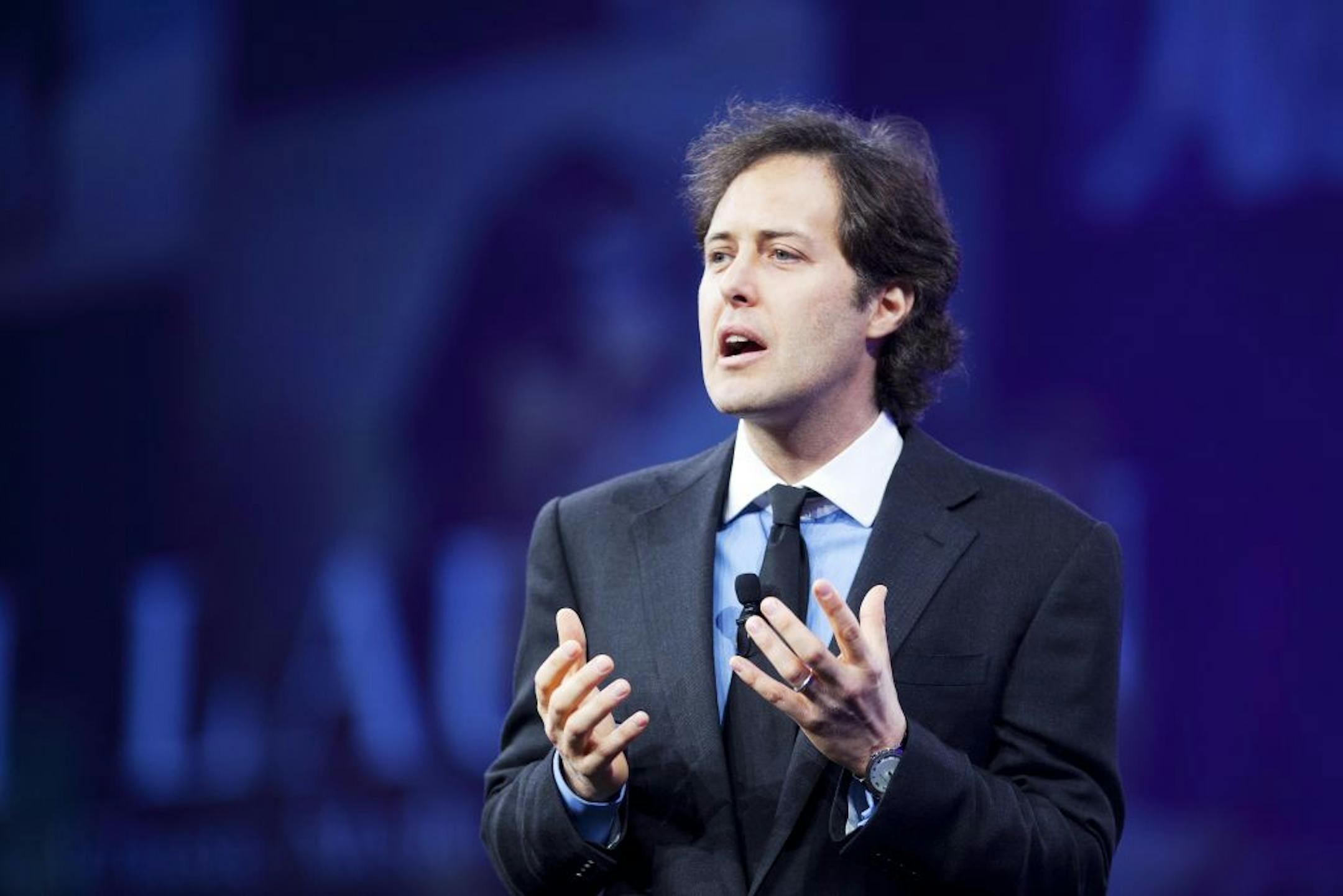David Lauren, Executive Vice President of Advertising, Marketing, and Corporate Communications for Ralph Lauren Corp., speaks at the National Retail Federation's annual convention, Tuesday, Jan. 17, 2012 in New York.