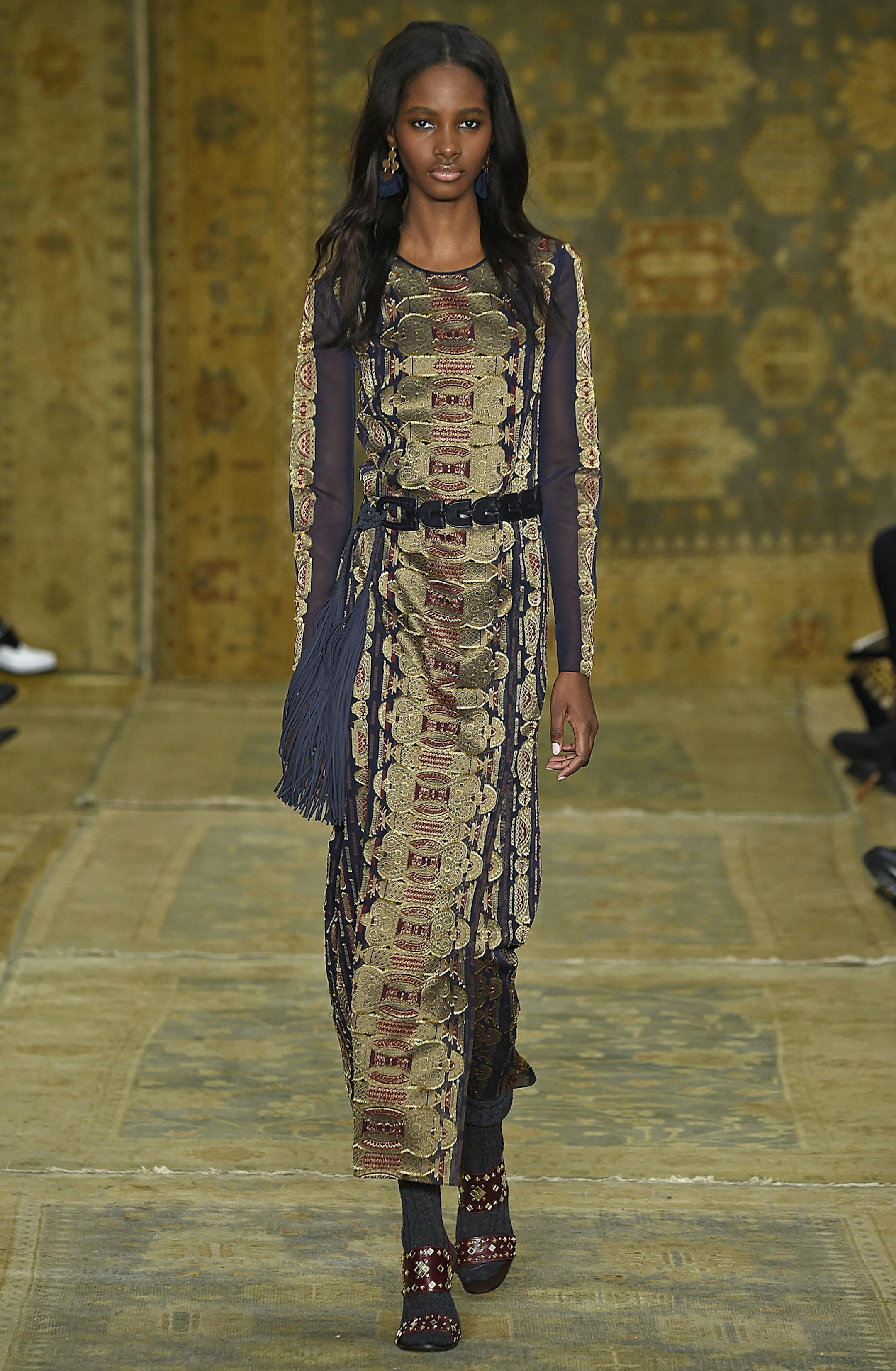 Tory Burch&#x2019;s kilim patterned boho dress.