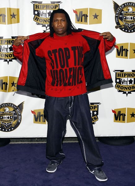 Rapper KRS One arrives at the 2008 VH1 Hip Hop Honors show, Thursday, Oct. 2, 2008 in New York.