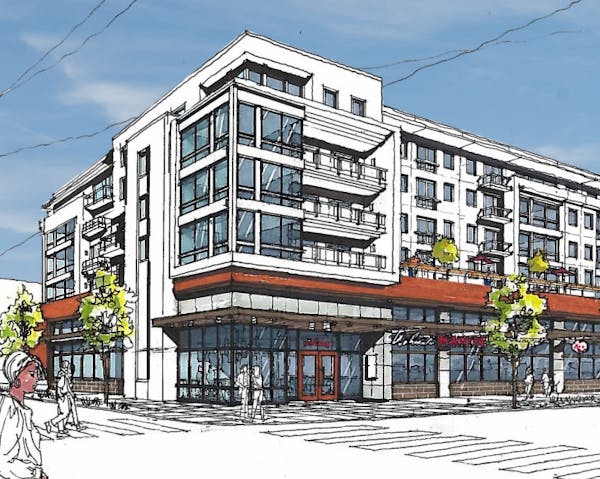 Master Properties, based in Minneapolis, has proposed a five-story apartment, called Rex 26