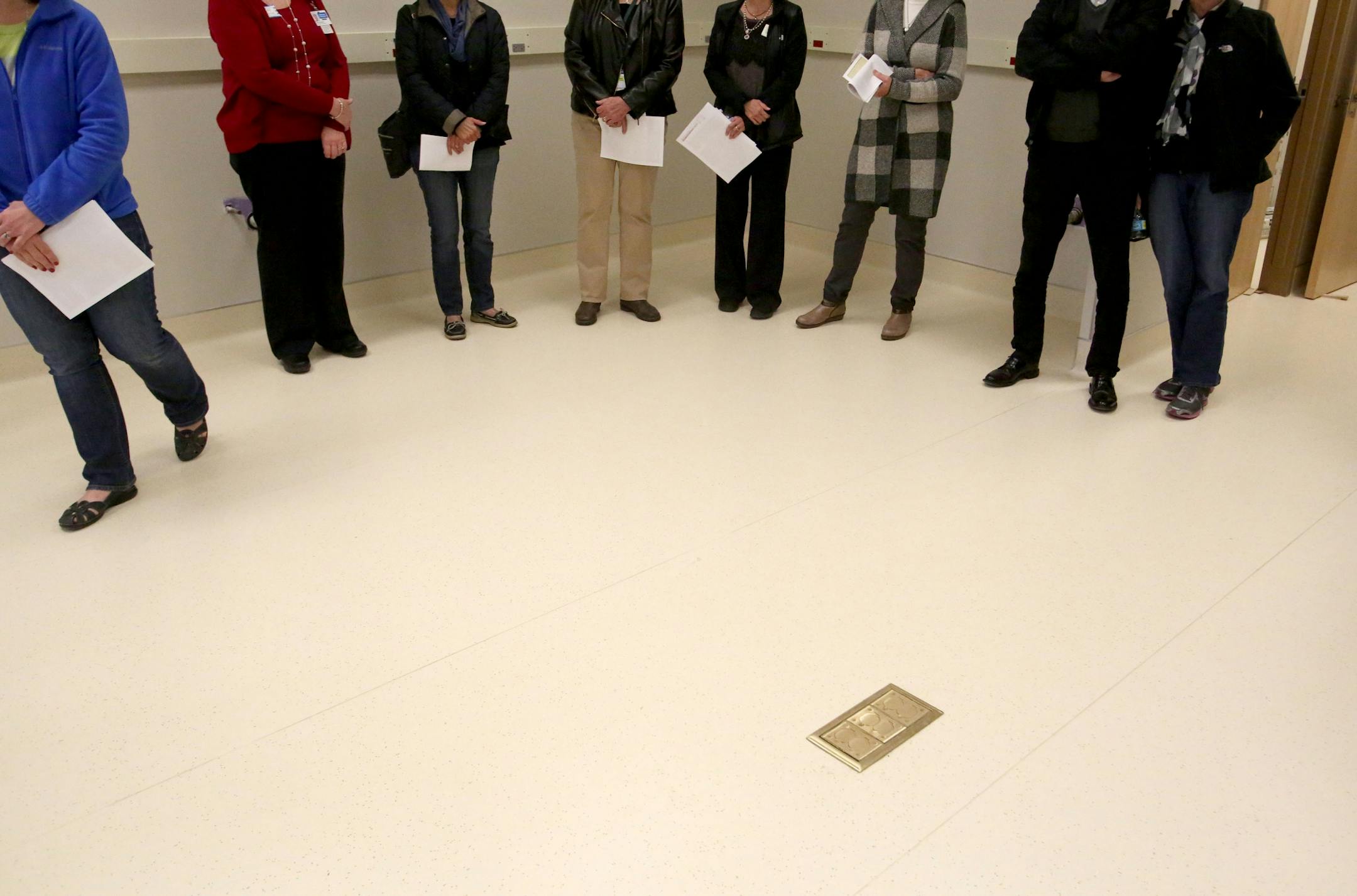 The Minnesota Security Hospital opened it's new $56 million facility to the public for a tour Wednesday, Oct. 12, 2016, in St. Peter, MN. Here, visitors inside the pharmacy of the new $56 million facility.