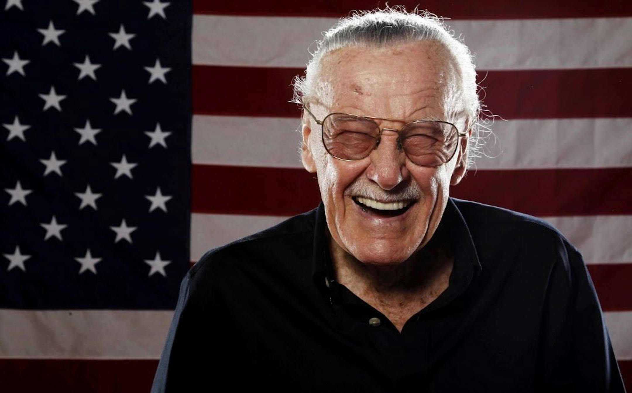 Stan Lee poses for a portrait at the LMT Music Lodge during Comic Con in San Diego, Thursday, July 21, 2011.