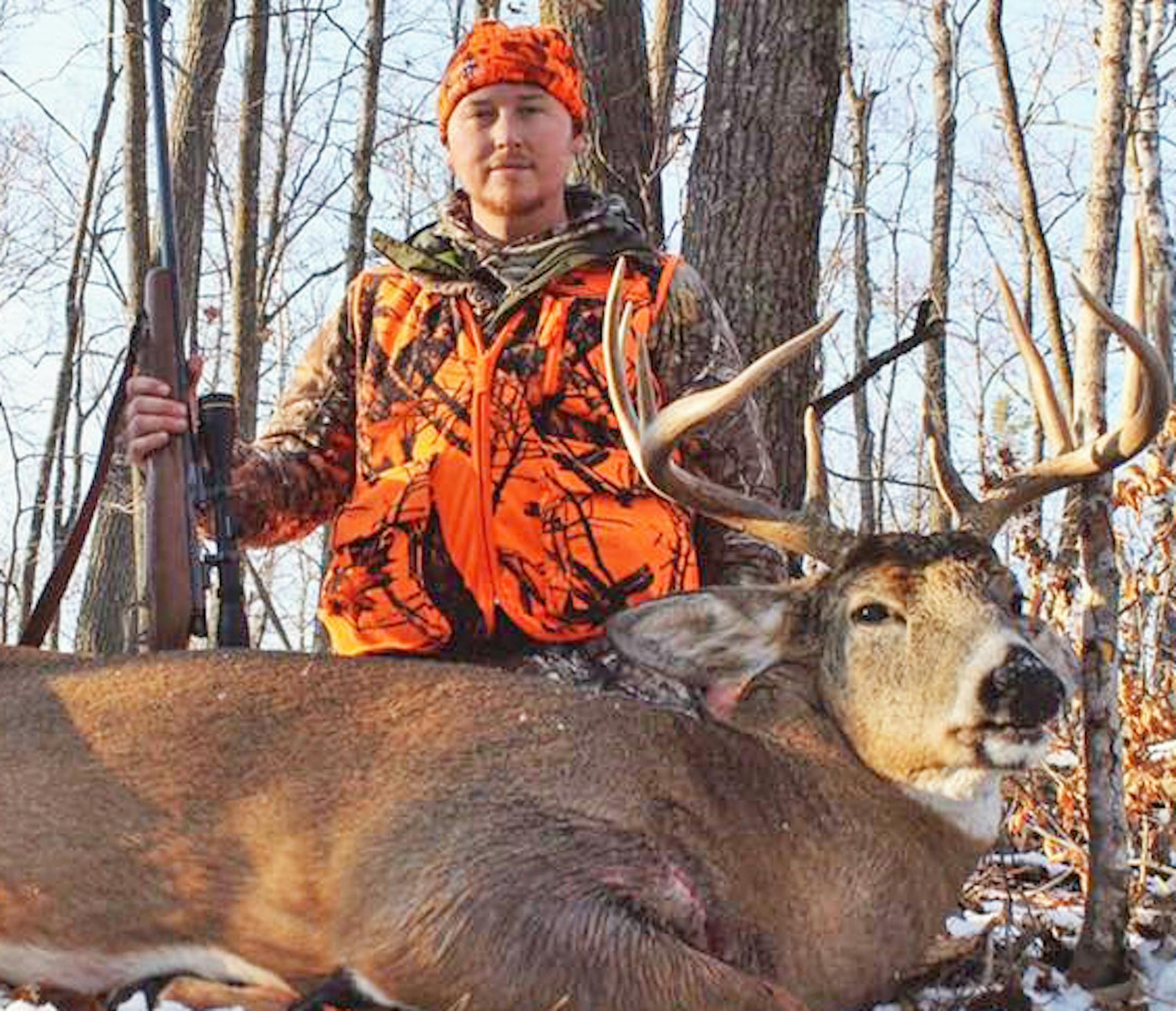 This buck was cruising for does on public land in northern Minnesota when Andrew Seagren, 25, of Duluth shot it Nov. 7, 2017. It was mid-afternoon and he was positioned in a tree stand.