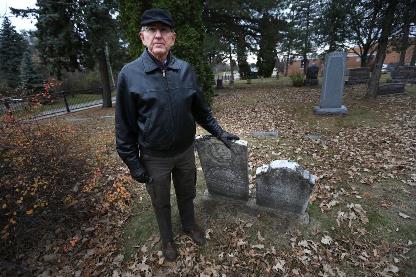 Ken Fliés, chairman of an obscure gubernatorial Soldiers' Recognition subcommittee, stood at the gravesites of Capt. Dudley P. Chase and his wife, Olivia, in Minnetonka. Fliés' research connected him to Stan Frear, Chase's great-grandson and a rare living descendant and source of Civil War stories.