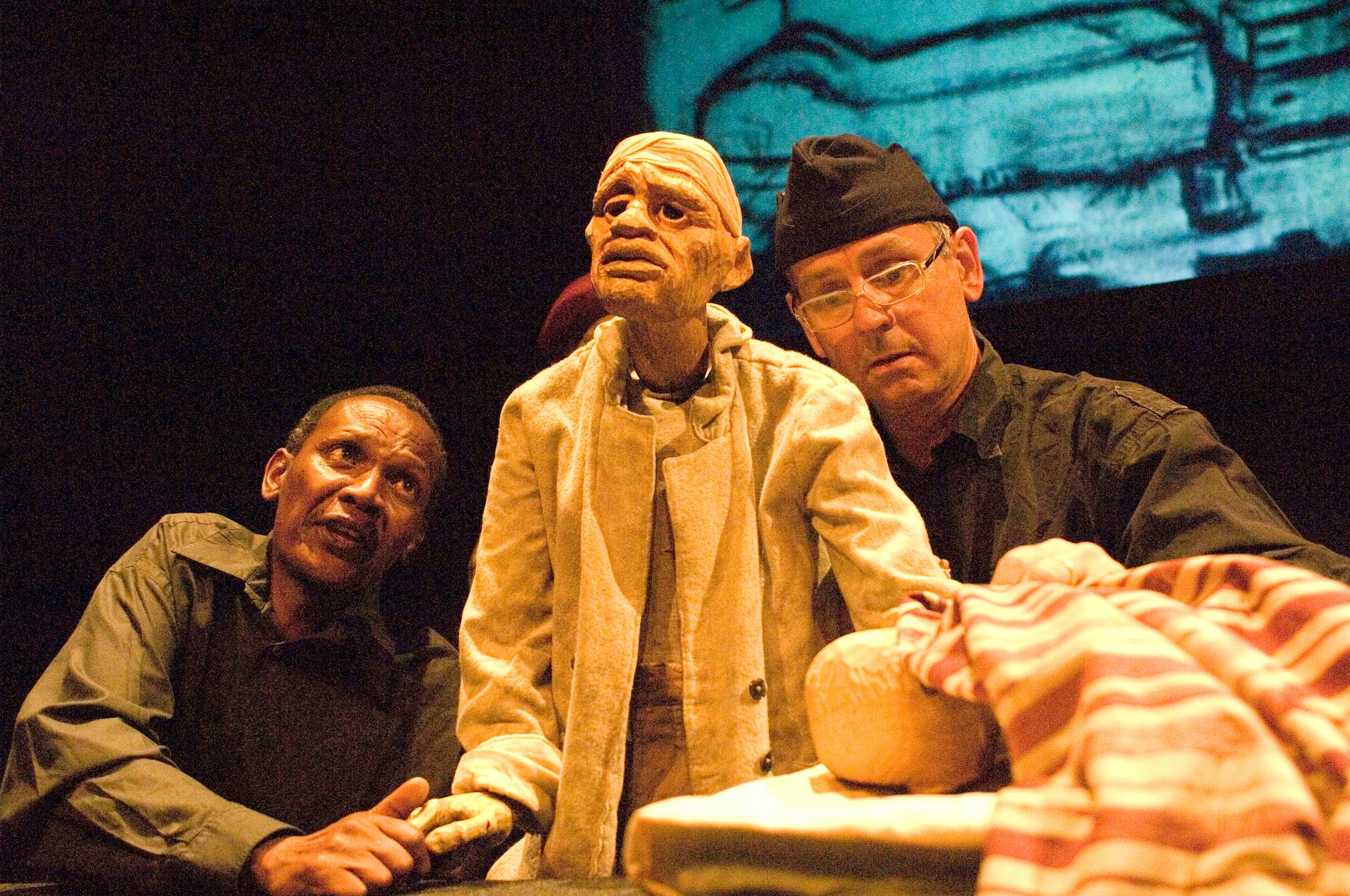 "Woyzeck on the Highveld" includes human performers, puppets and projected animations by artist William Kentridge.