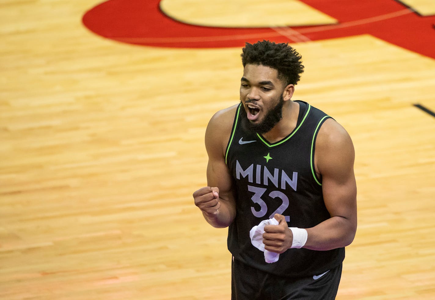 Minnesota Timberwolves center Karl-Anthony Towns.