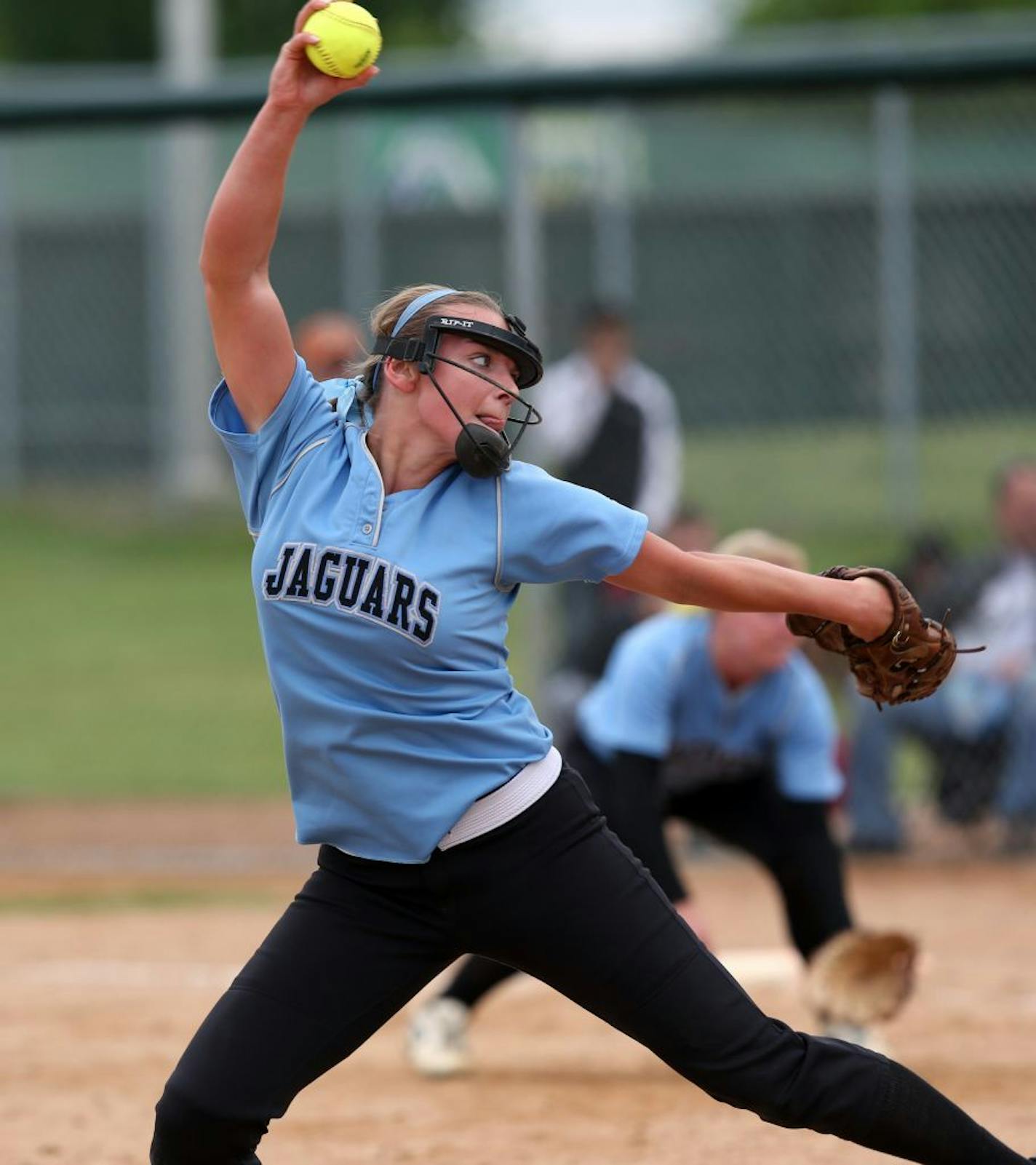 Jefferson's Hannah Evavold pitched during the Class 3A, Section 3 softball title game last season