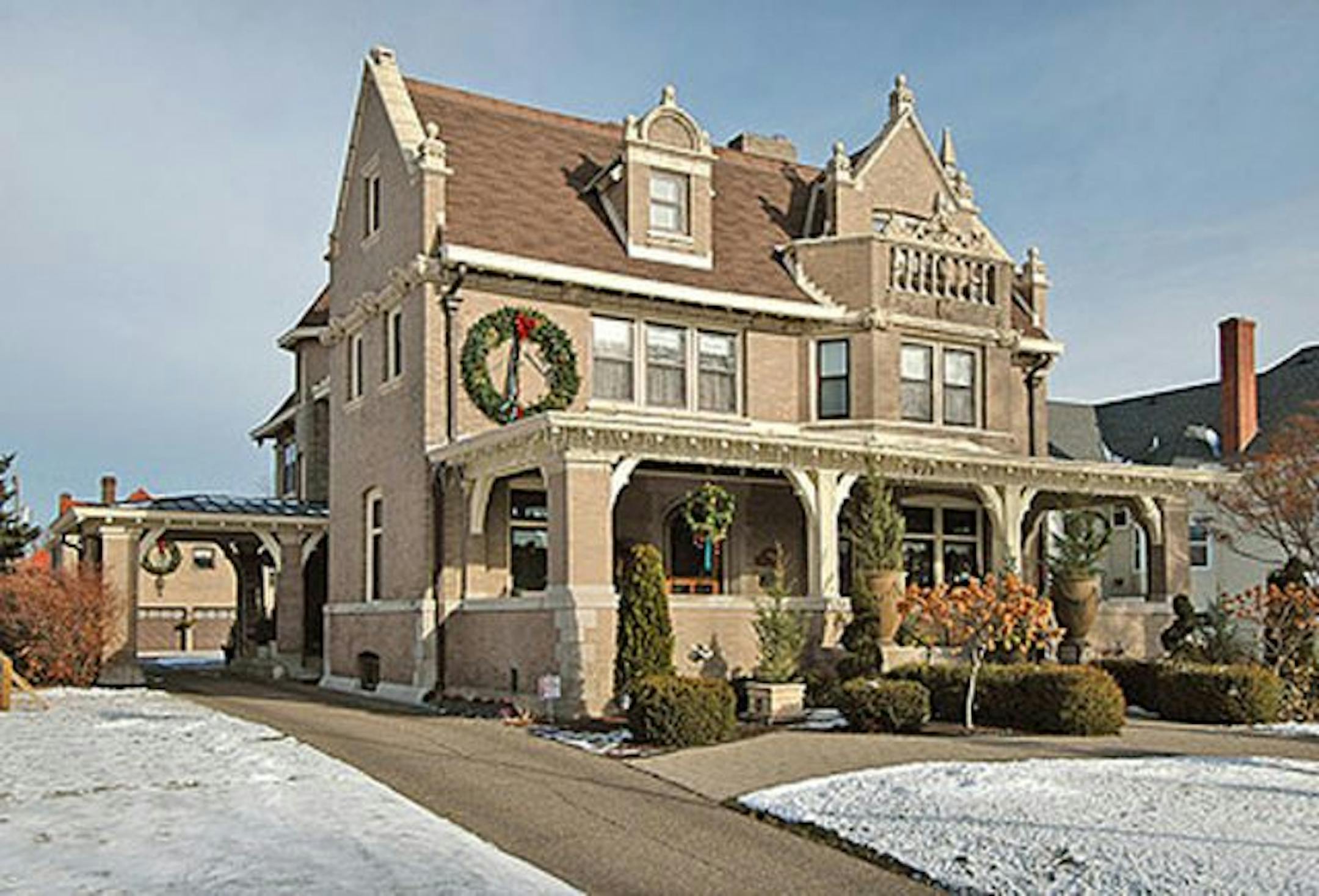 The well-preserved Jacobean Revival house by St. Paul architect Clarence Johnston is listed on the National Register of Historic Places.