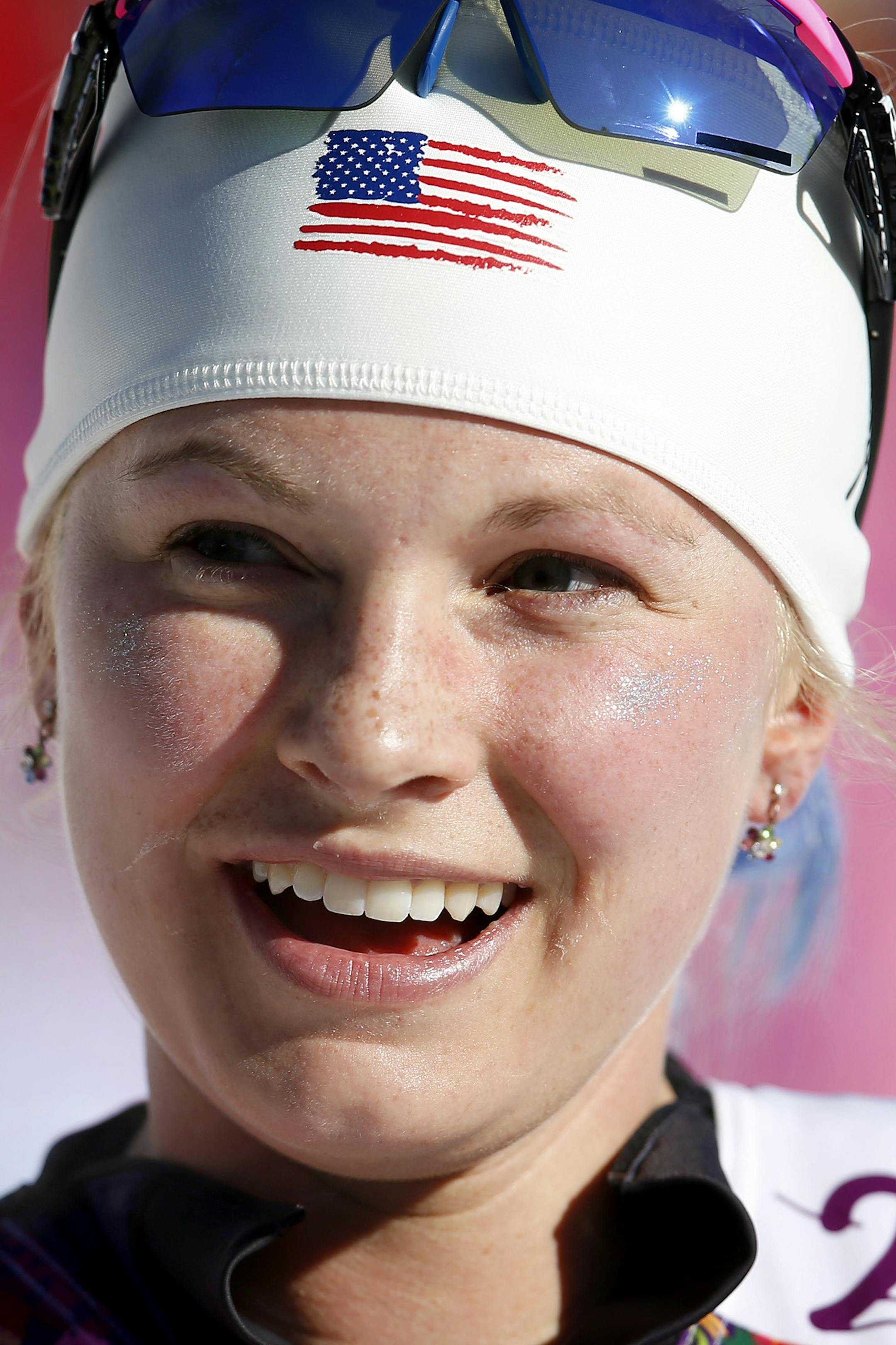 Jessie Diggins (Afton, Minn.) used a strong performance in the free portion of the women's skiathlon event to finish eighth in competition at the Laura Cross-Country Ski and Biathlon Center Saturday afternoon. Diggins found herself in 27th place after covering the classic portion of the course in 20:01.7, but improved to a 19:29.5 in the free portion for a final time of 1:31.9, 1:20.7 off the podium pace. The gold medal went to Marit Bjoergen of Norway in 38:33.6, while Sweden's Charlotte Kalla