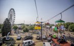 Some chose to view the fair from the Sky Ride on the last day of the Minnesota State Fair, Monday, September 4, 2017 in Falcon Heights, MN.