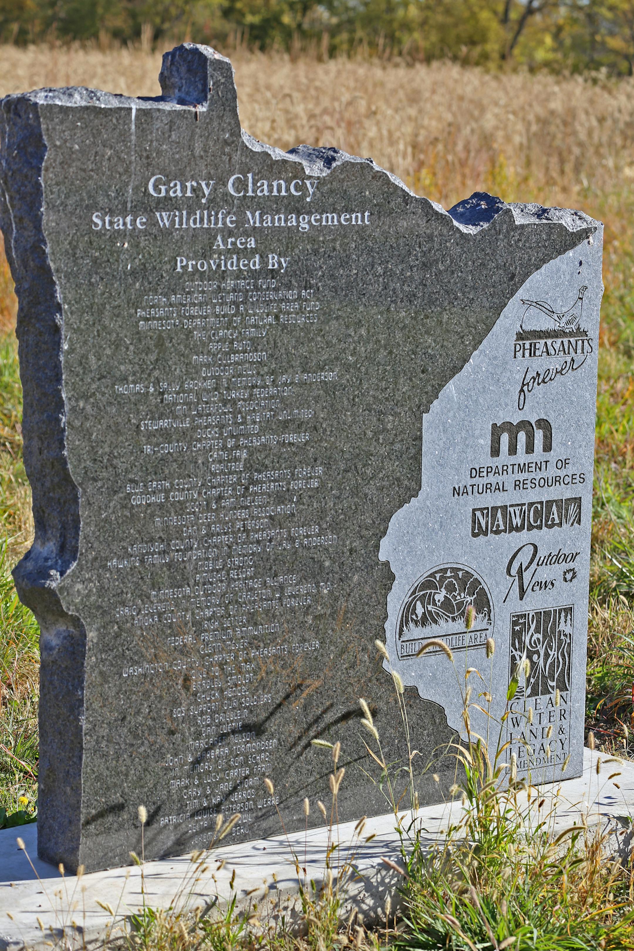 A consortium of contributors funded the purchase of a new state wildlife management area named for the late outdoors writer Gary Clancy, who died in 2016.