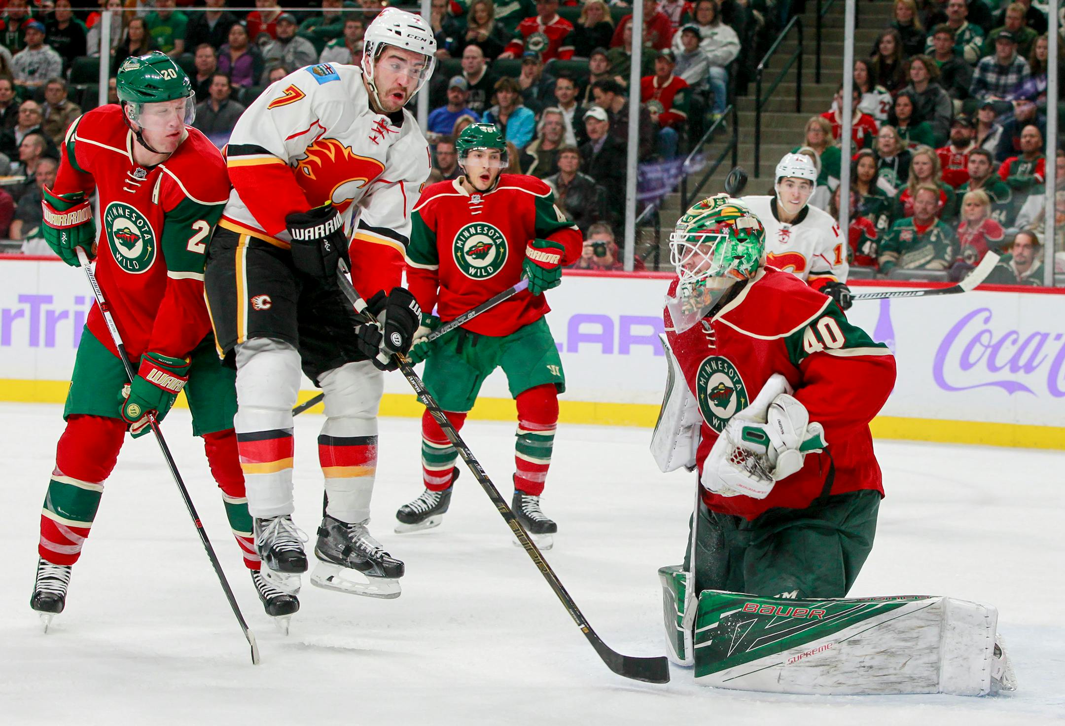 Ryan Suter (left) and goalie Devan Dubnyk have been named to the NHL All-Star Game.
