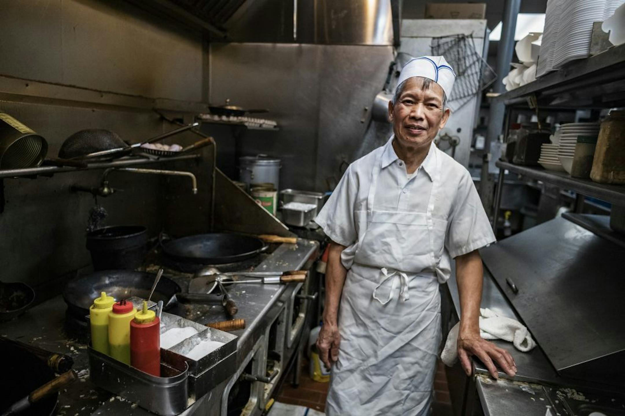 Kwok Yalu Ng is the chef and co-owner of the Mei Mei Chinese Restaurant, which is very popular with people in the neighborhood.