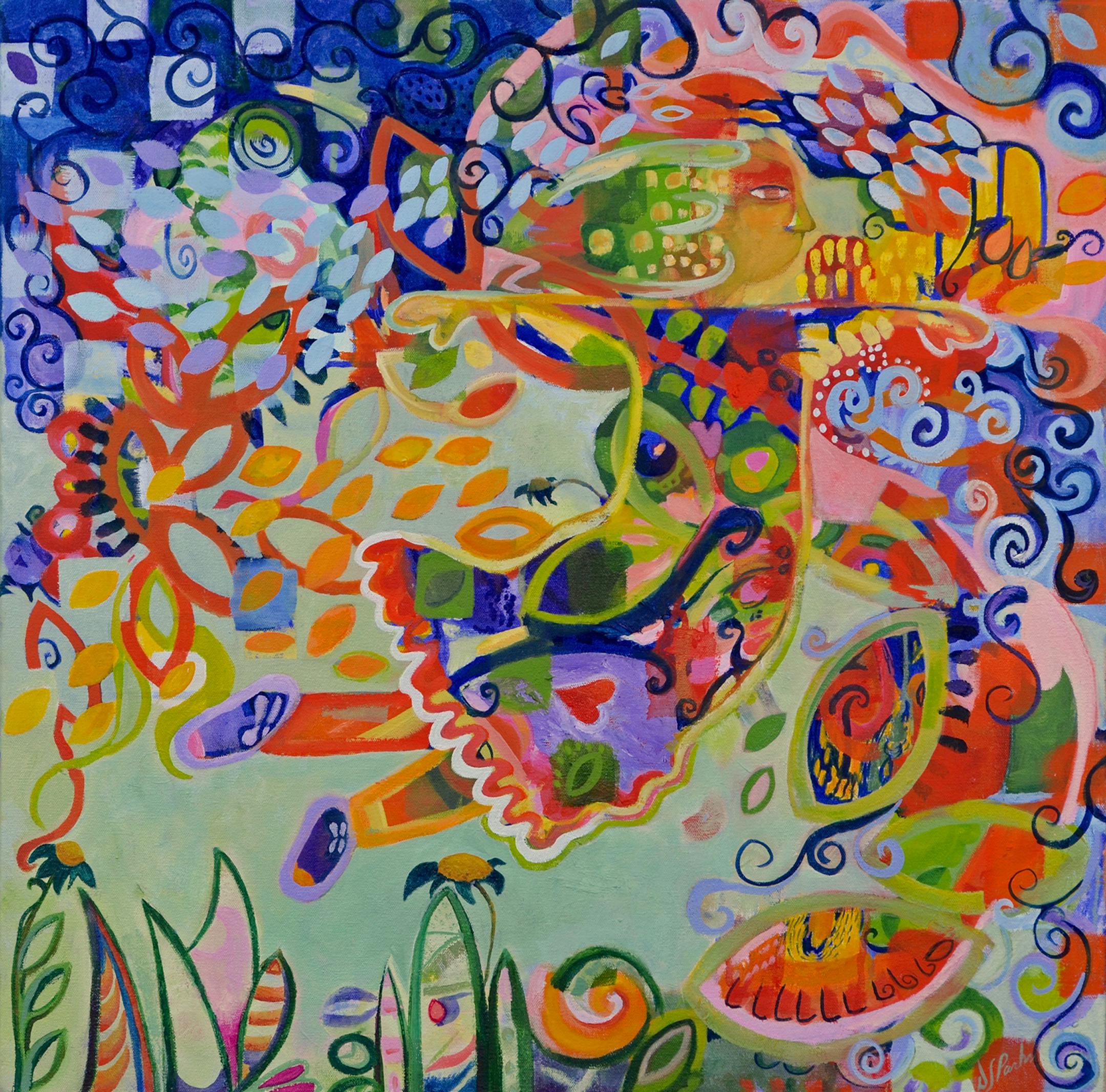 Provided DeAnne Parksí cheerful painting ìFlight of Imagination."