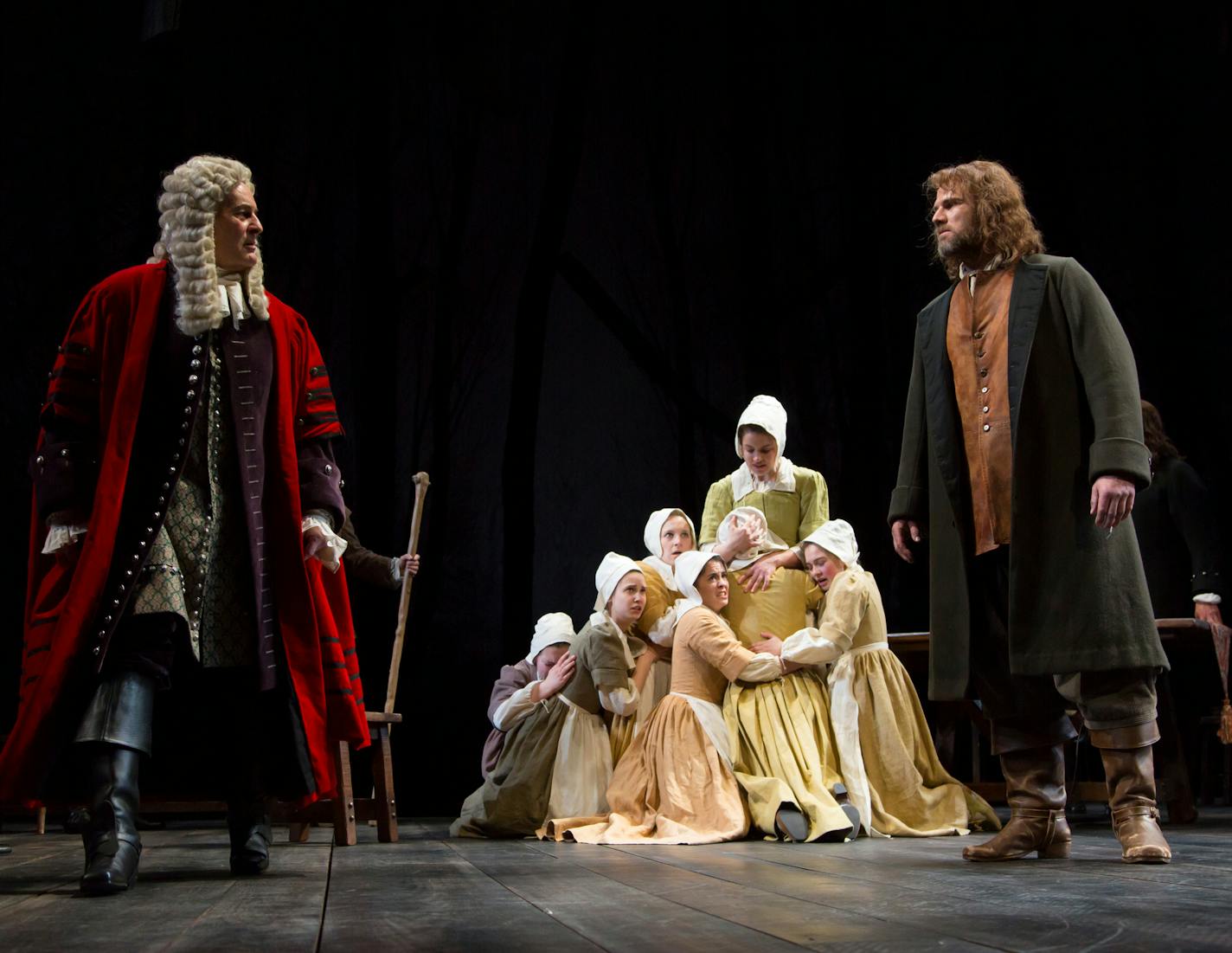 The cast of "The Crucible" at the Guthrie.