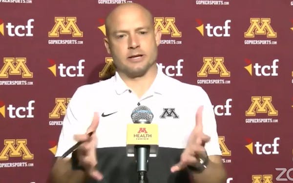 Gophers coach P.J. Fleck spoke to reporters during Monday's video news conference.