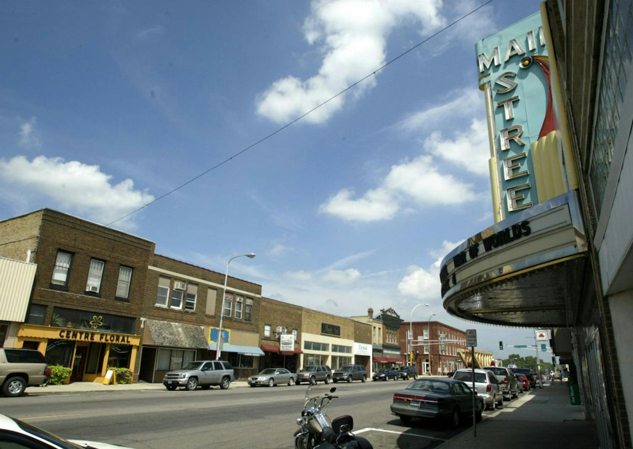 The Main Street Theater, which opened in 1939, is one of the many charms of Sauk Center's main thoroughfare.