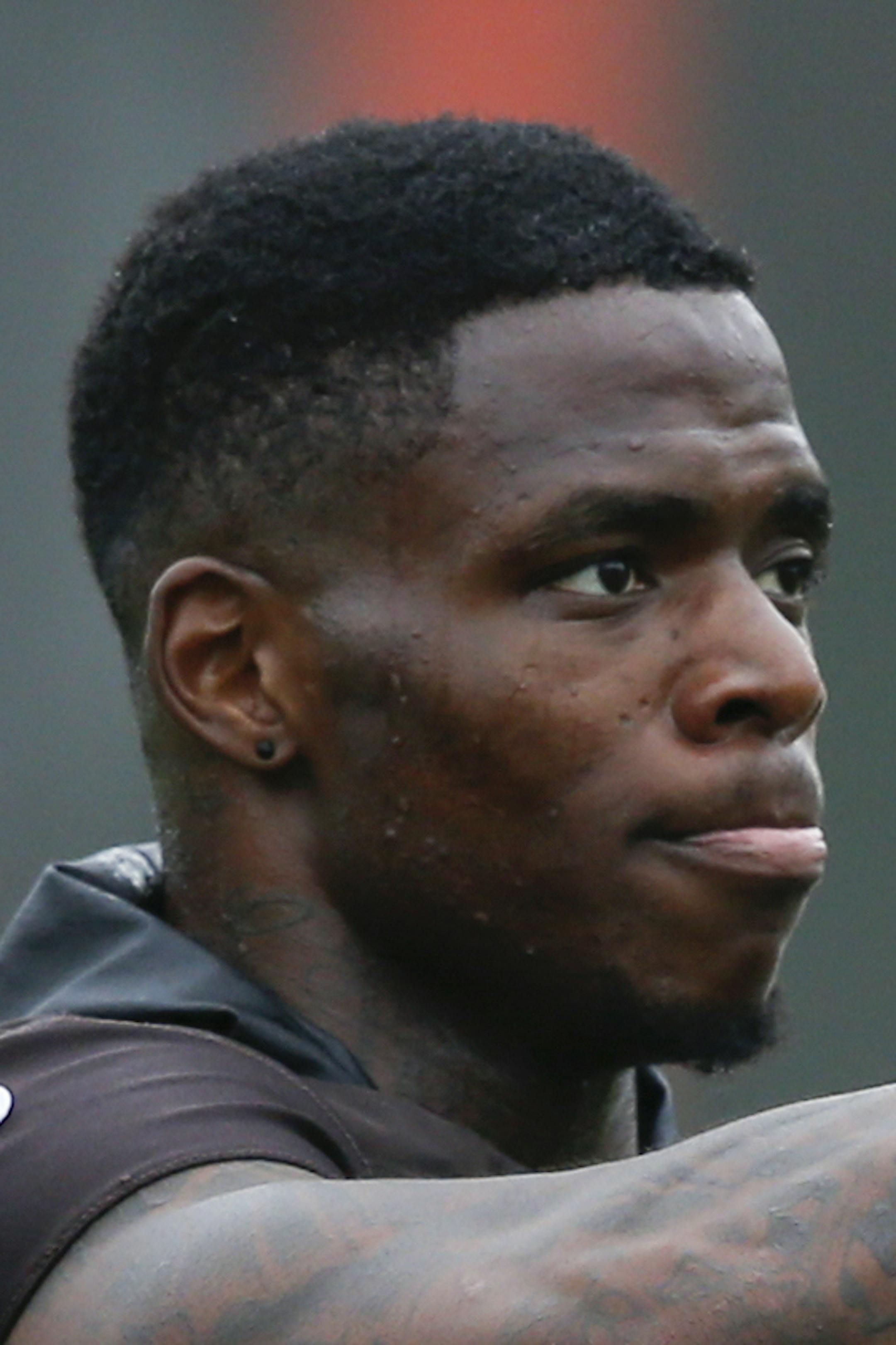 FILE - In this June 5, 2018, file photo, Cleveland Browns wide receiver Josh Gordon warms up during the team's organized team activity at its NFL football training facility, in Berea, Ohio. Grordon, who has been suspended numerous times by the NFL for drug violations, announced on Twitter that he will not be with the team when camp opens later this week. Gordon says his absence “is a part of my overall health and treatment plan.”(AP Photo/Ron Schwane, File)