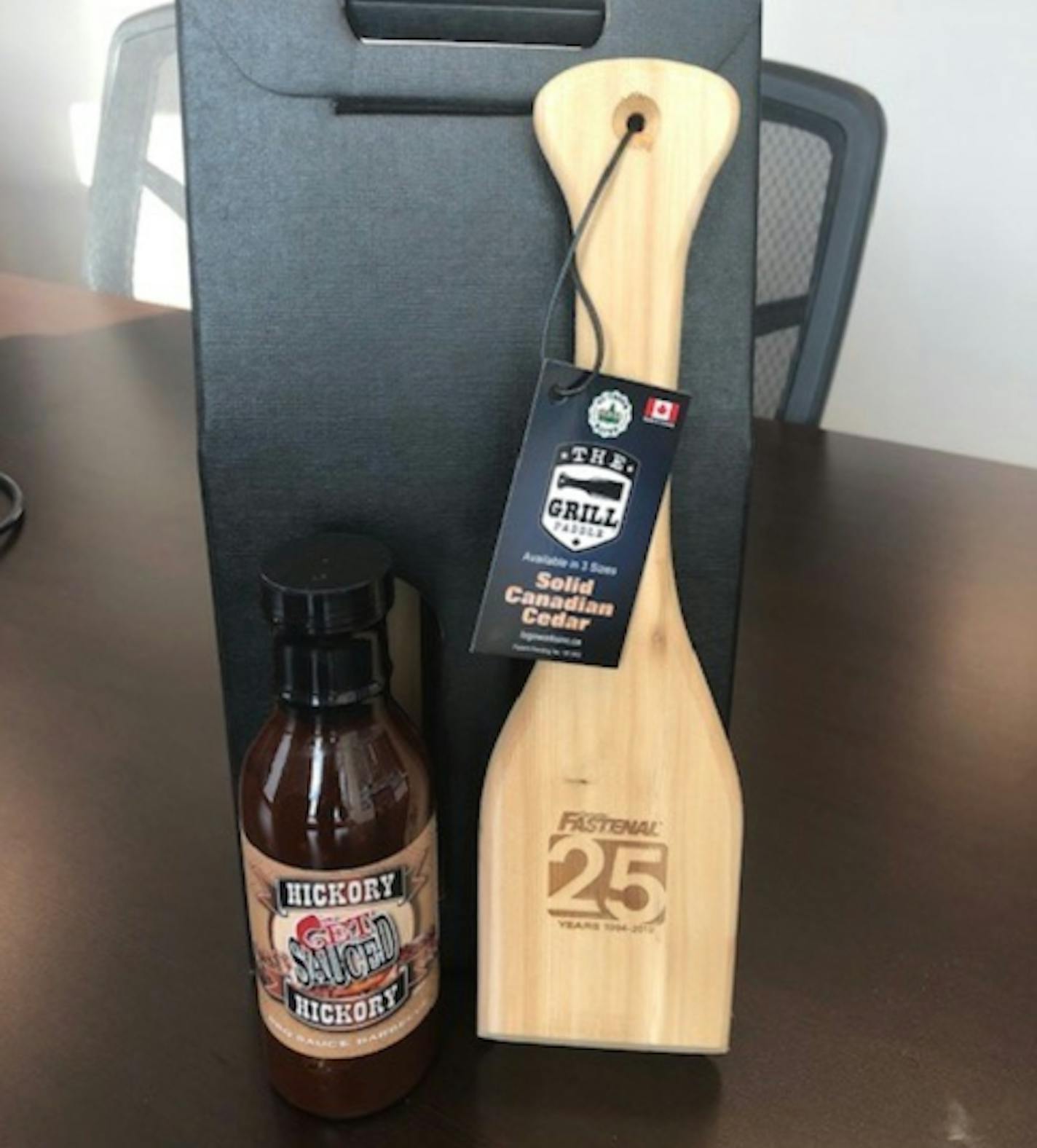 Canadian employees of Fastenal received as a holiday gift a barbecue sauce kit worth $27.