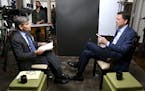 In this image released by ABC News, correspondent George Stephanopoulos, left, appears with former FBI director James Comey for a taped interview that