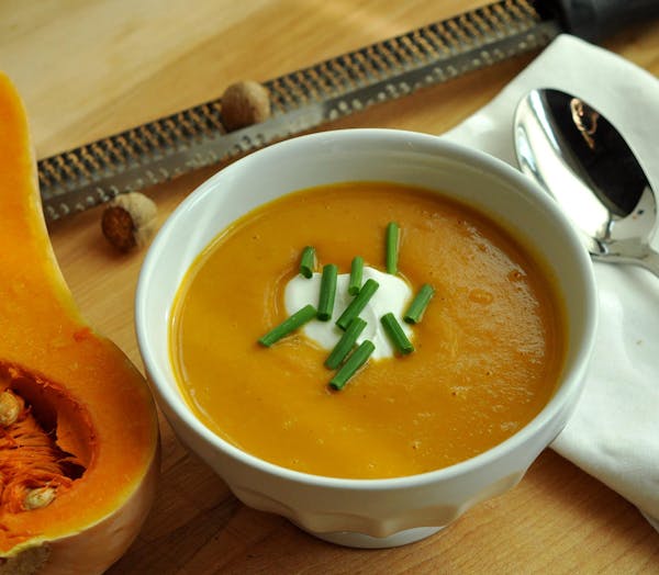 Roasted Butternut Squash and Apple Soup