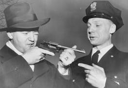 January 11, 1947 Before going to his office Humphrey get a lesson from Bartholomew on how to handle a pistol. Vern also could teach the mayor somethin