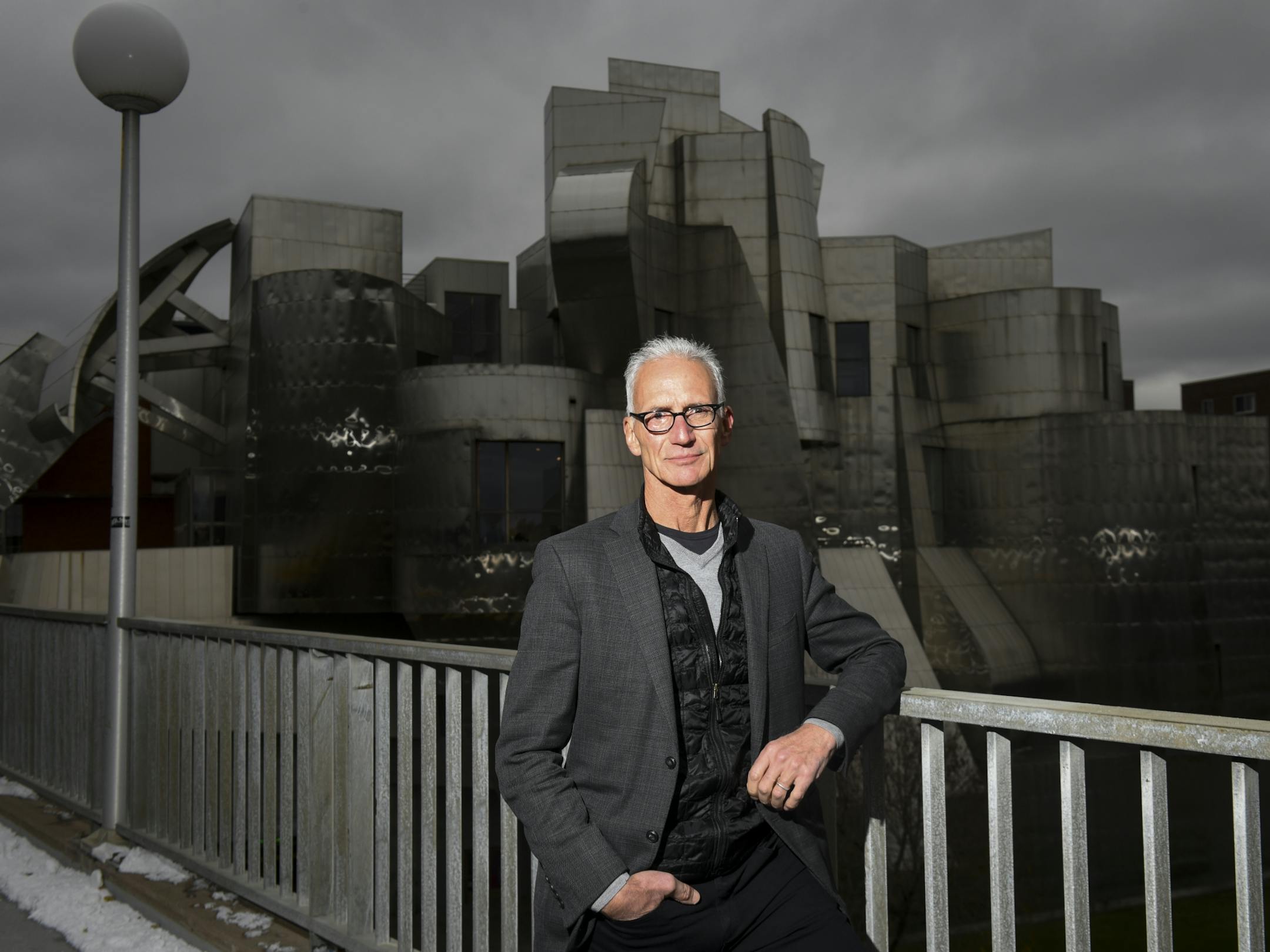 Architect John Cook was photographed outsie the Weisman Art Museum Wednesay afternoon.