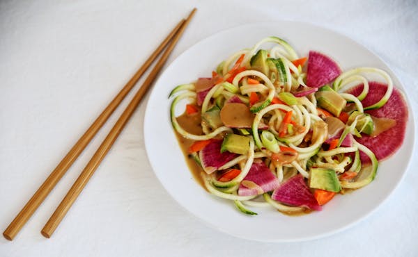 Chinese-Style Sesame Zoodles. Photo by Robin Asbell * Special to the Star Tribune