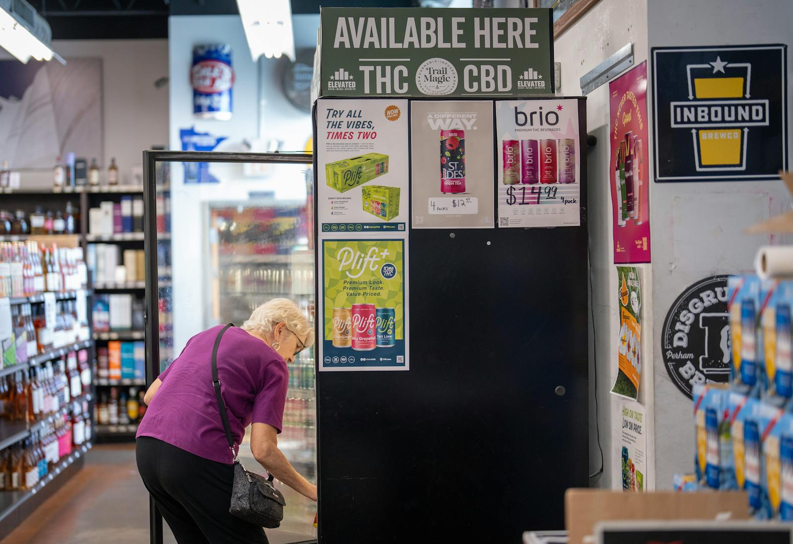 THC-infused beverages are for sale at Elevated Beer Wine & Spirits in Minneapolis. 