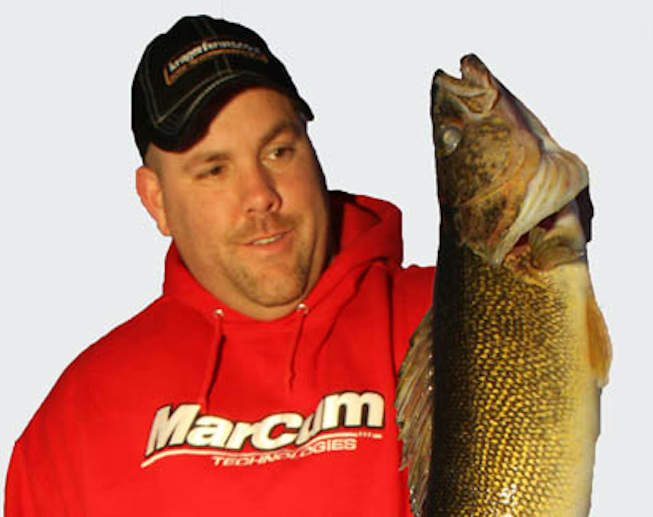 Bryan "Beef" Sathre with a beautiful golden walleye caught in the Bemidji area
