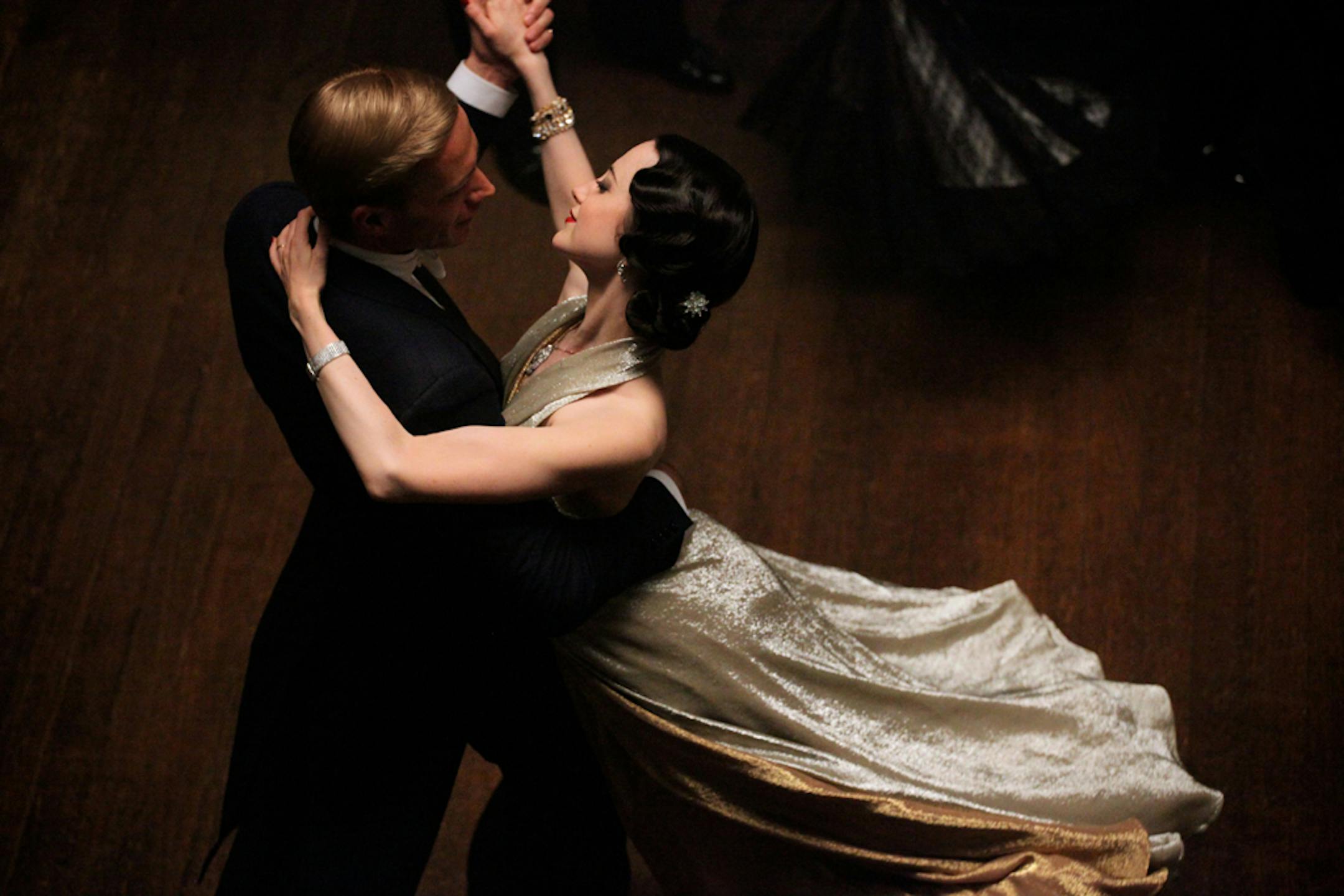 James D'Arcy, left, and Andrea Riseborough are shown in a scene from "W.E."