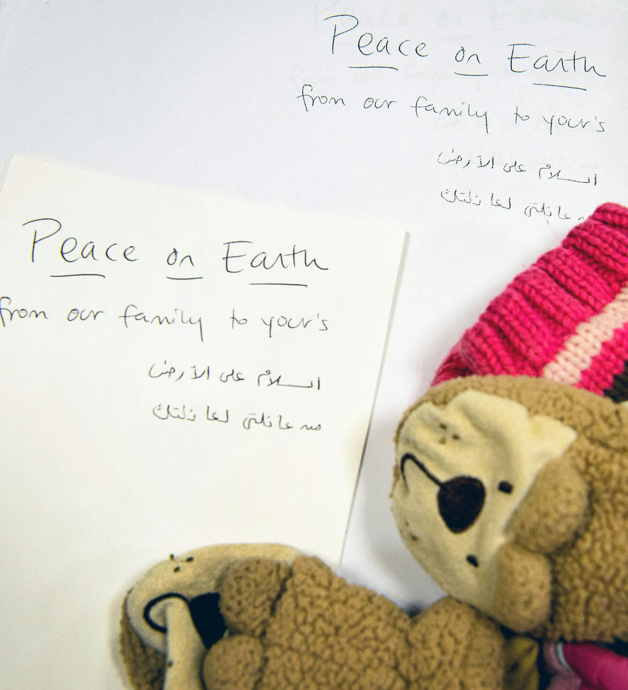 Notes from donating families were translated to Arabic so the recipients can read the messages. ] GLEN STUBBE * gstubbe@startribune.com Wednesday, December 16, 2015 A small group of women is meeting at a Bloomington library Wednesday morning to package up 50+ baby carriers, as well as hats, mittens and clothing, that will go overseas to refugees through the grassroots organization Carry The Future. Volunteers take the carriers (most recently) to Greece and distribute/fit them to moms, dads, and