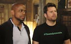 Dule Hill, left, and James Roday in "Psych: The Movie." (Photo by: Alan Zenuk/USA Network) ORG XMIT: Season:2017