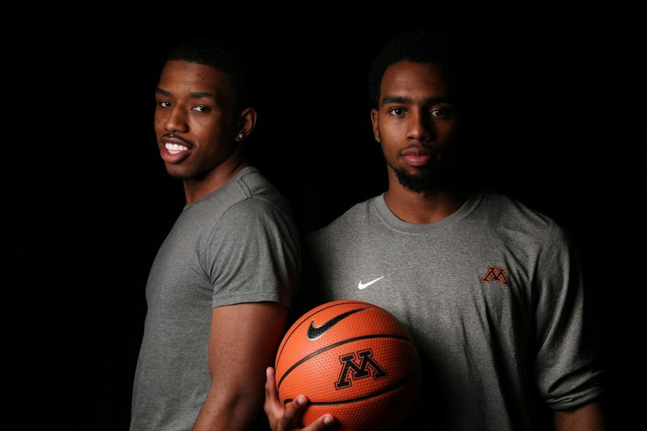 Isaiah Washington and Jamir Harris stood for a portrait.
