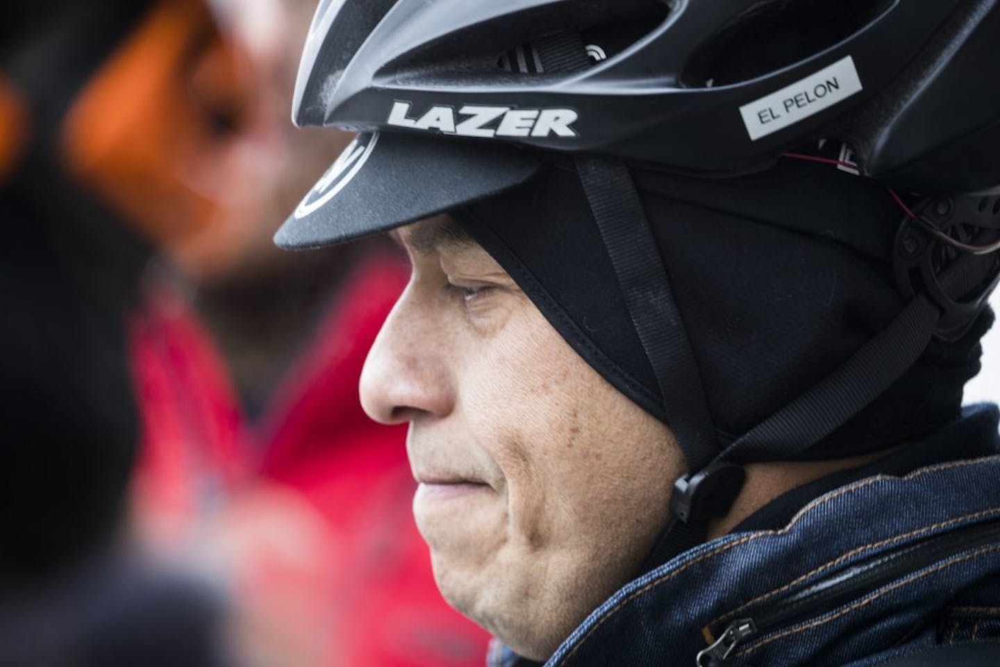 David Fernandez, a friend and co-worker of Jose Hernandez Solano, speaks at Brasa before the memorial bike ride.