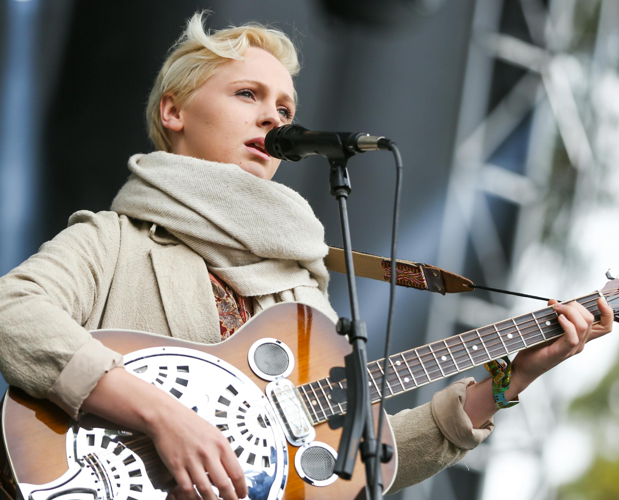 Laura Marling performs at Outside Lands Music Festival at Golden Gate Park on Saturday, Aug. 8, 2015, in San Francisco, Calif. (Photo by Rich Fury/Invision/AP)