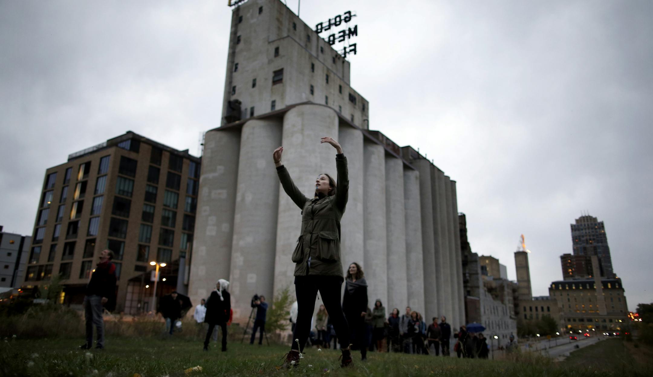 McKenna Kelly-Eiding took part Monday in a Shakespeare Crawl by the Revitalization Theater Project in Minneapolis’ Mill District. The event reimagined some of William Shakespeare’s most iconic scenes and included original music by Mayda Miller.
