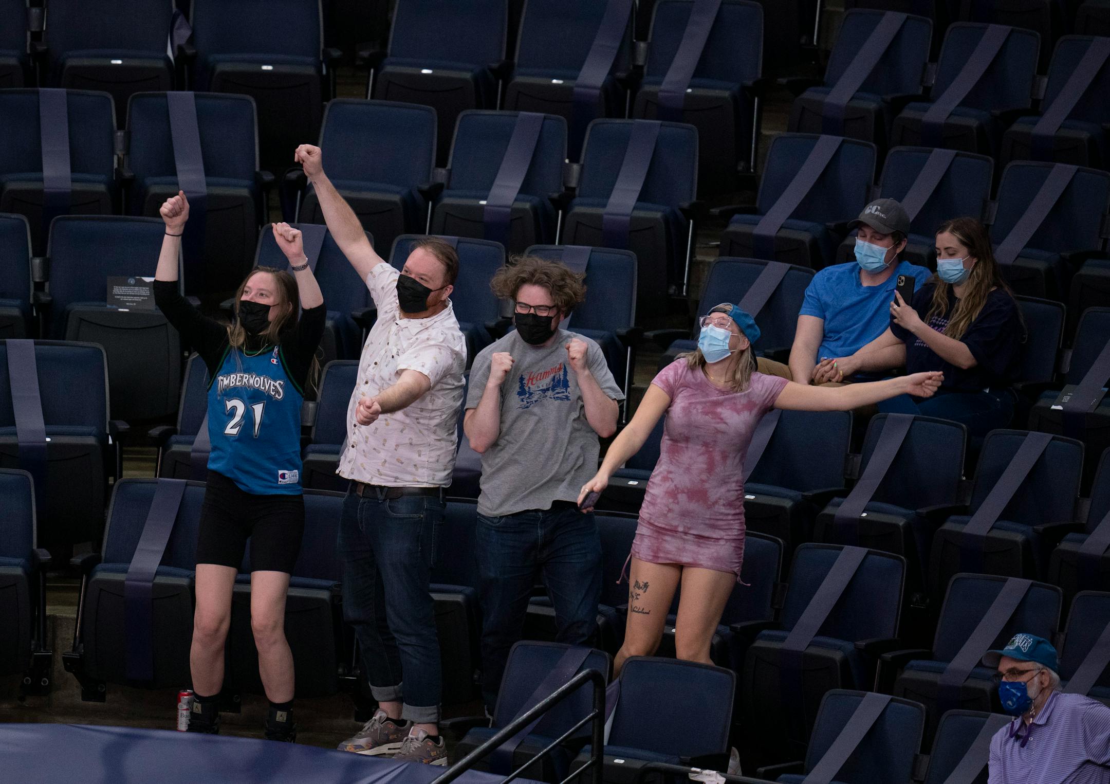 Fans danced in the stands with the Timberwolves surging late in the fourth quarter.