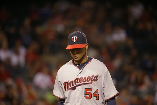 Twins starter Ervin Santana gave up five earned runs for the fourth time in five starts.