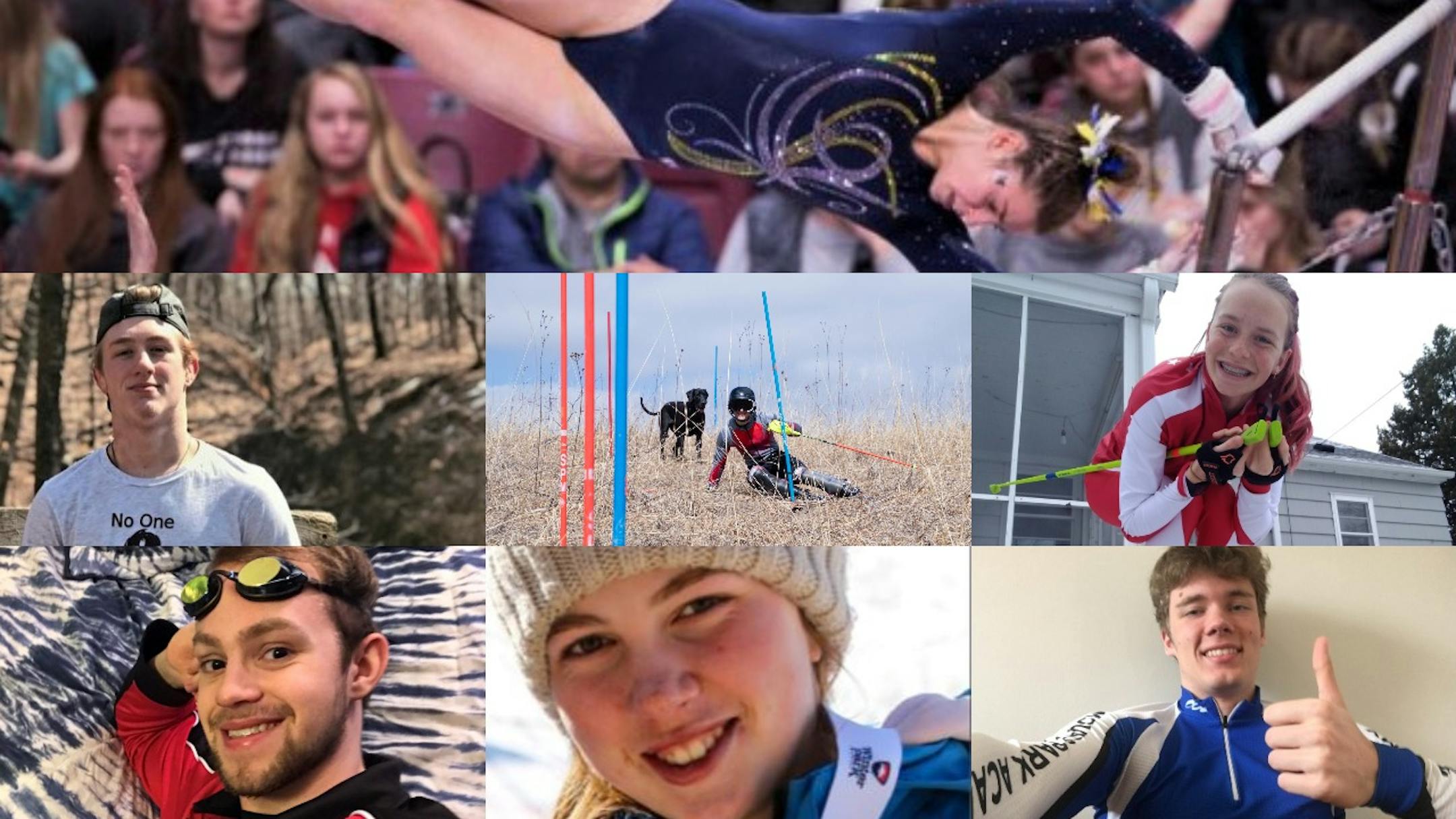 Our Winter Metro Athletes of the Year: (top) Bella Frattalone, Mahtomedi, gymnastics. Second row, from left: Derrick Cardinal, Forest Lake, wrestling; Luke Conway, Minneapolis Washburn, boys' Alpine skiing; Molly Moening, St. Paul Highland Park, girls' Nordic skiing. Third row, from left: Andrew Karpenko, Minnehaha Academy, boys' swimming; Sophia Palmquist, Eagan, girls' Alpine skiing; Henry Snider, Mounds Park Academy, boys' Nordic skiing.