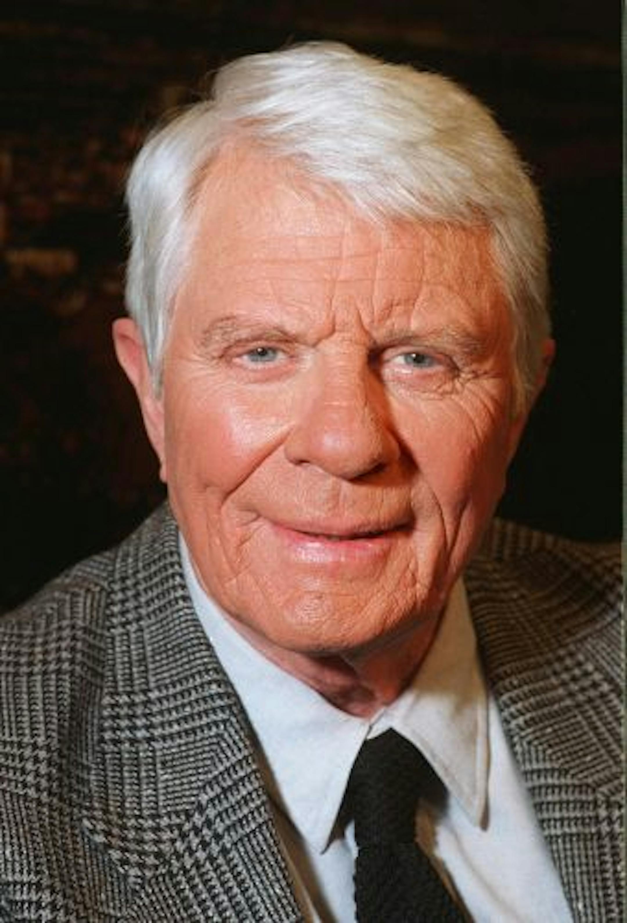 In this May 22, 1996 file photo, actor Peter Graves says he wasn't asked to portray his signature role in the film remake of ``Mission Impossible,'' the big-budget movie starring Tom Cruise. Graves said in the New York Daily News, Sunday, May 26, 1996, he wouldn't like to play Phelps as the bad guy. Graves' publicist, Sandy Brokaw, says the actor died Sunday shortly after returning to his Los Angeles home from brunch with his family. He was 83.