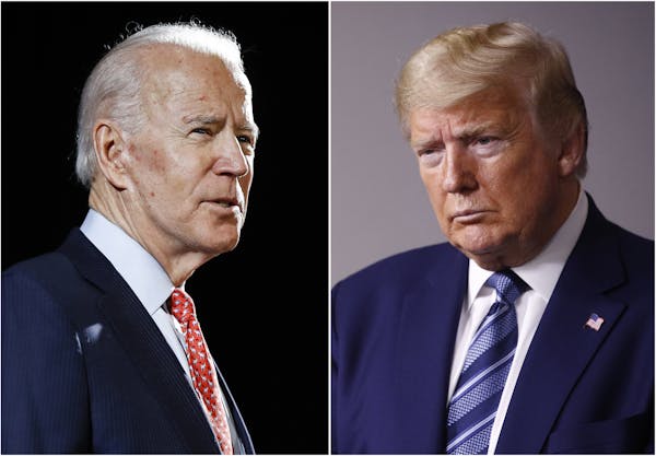 Former Vice President Joe Biden and President Donald Trump.