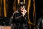 FILE - Ann Wilson performs during Farm Aid on Saturday, Sept. 23, 2023, in Noblesville, Ind. Wilson, lead singer of rock band Heart, says she has canc