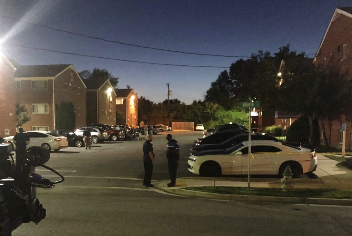 Police block off the area around the home of a suspect who opened fire on a newspaper office in Maryland's capital earlier, in Laurel, Md., Thursday, June 28, 2018. A man armed with smoke grenades and a shotgun attacked journalists at a newspaper in Maryland's capital Thursday, killing several people before police quickly stormed the building and arrested him, police and witnesses said. A law enforcement official said the suspect has been identified as Jarrod W. Ramos.