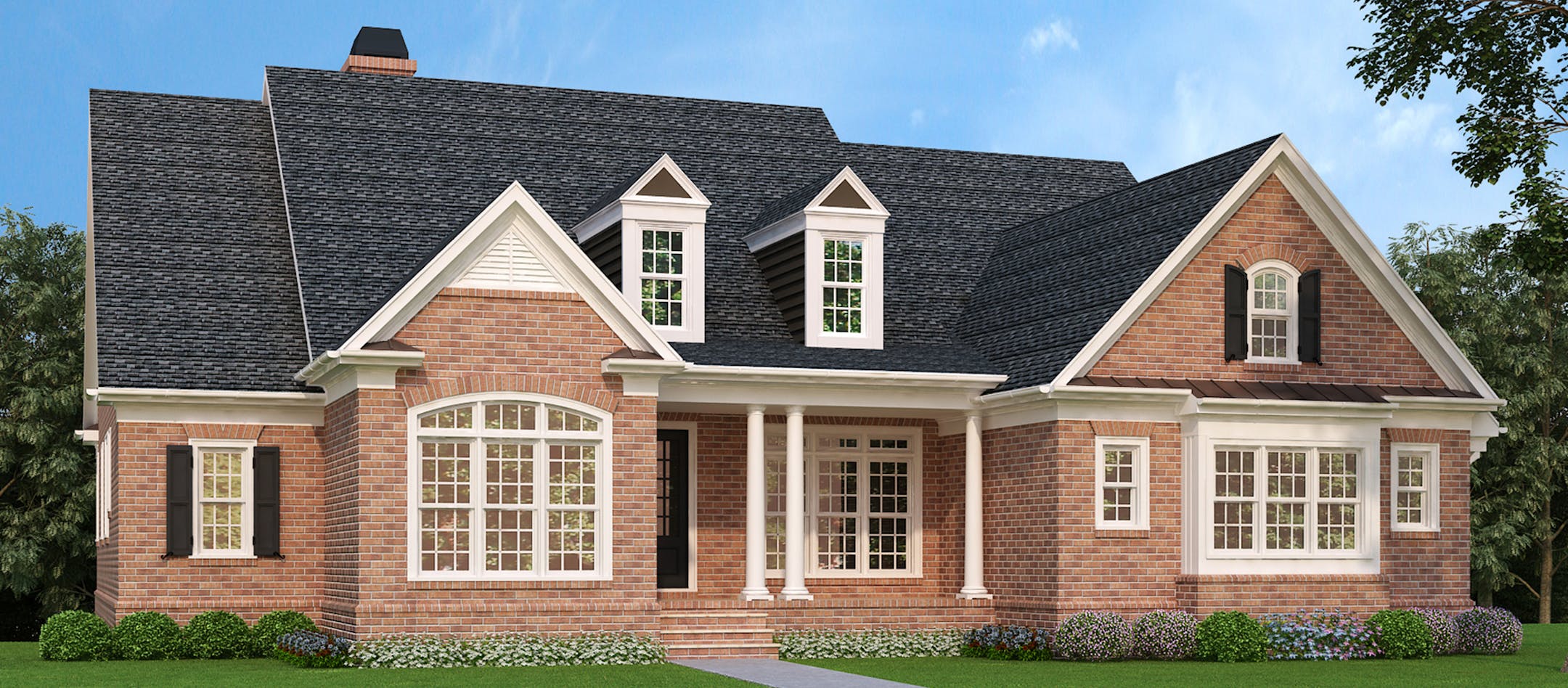 Home plan: traditional on the outside, contemporary on the inside. for 021217