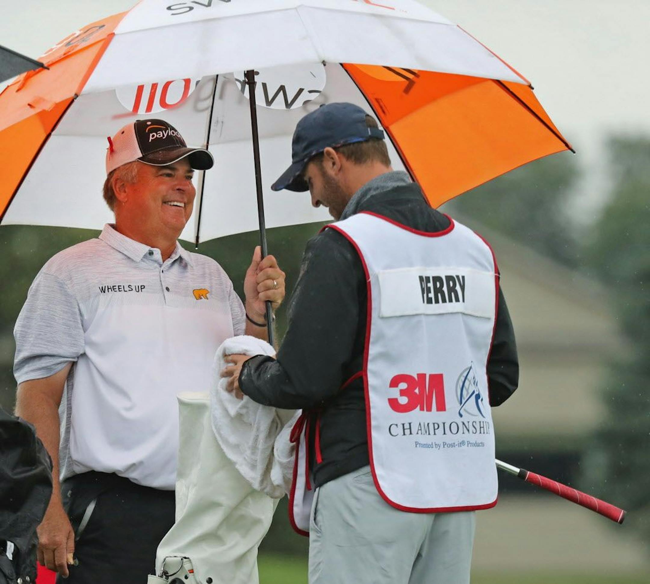 Kenny Perry's score of 60 ties the 3MChampionship tournament record and his 18-under is a 36-hole record.