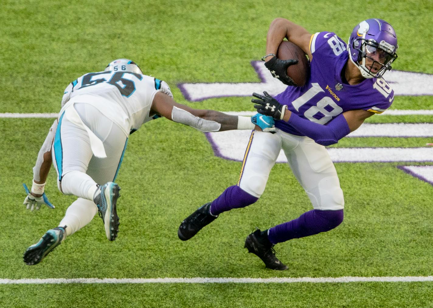 Vikings receiver Justin Jefferson in the third quarter.