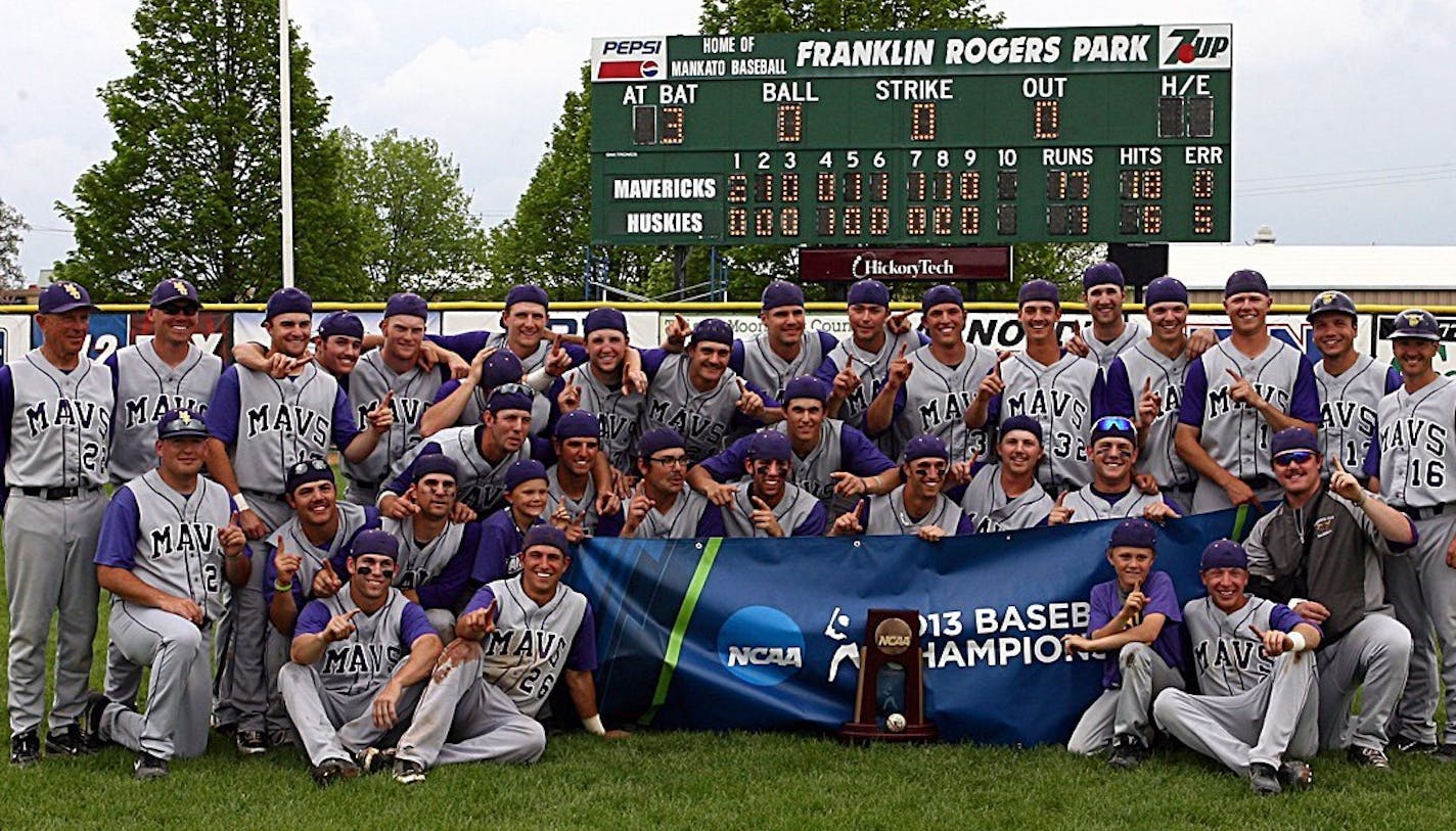 MSU-Mankato was the national Division II runner-up in the 2013 NCAA Division II baseball tournament, which was played in Cary, N.C.