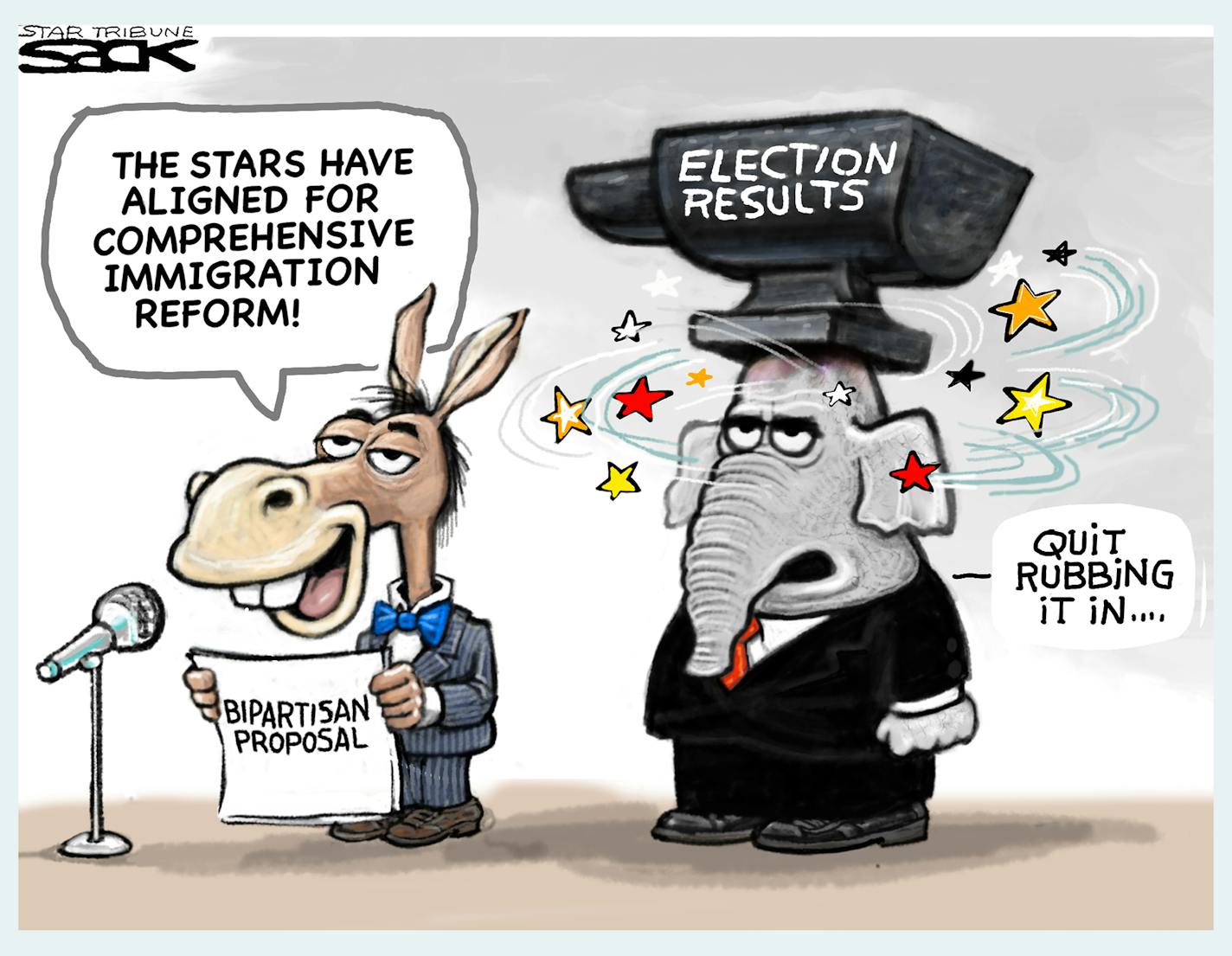 Steve Sack editorial cartoon for Jan. 31, 2013.